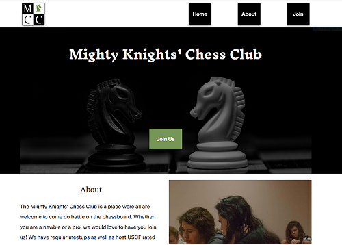 Might Knights' Chess Club website